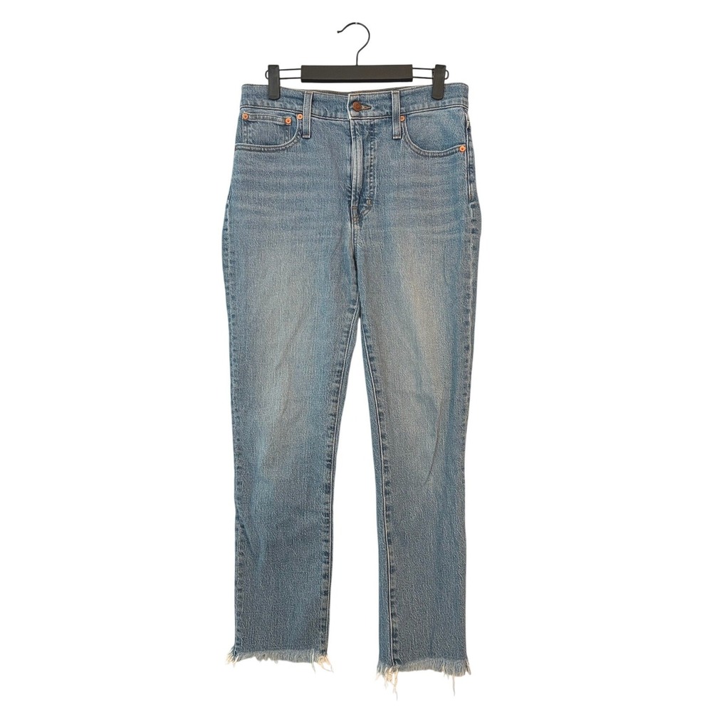 Madewell The Perfect Vintage Jean Light Wash Raw Hem High Rise Denim SIZE 28